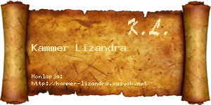 Kammer Lizandra névjegykártya